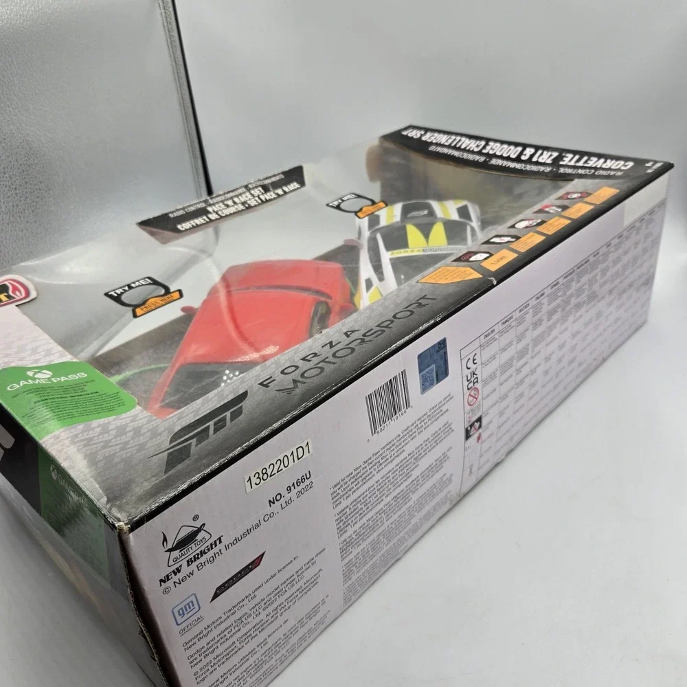 New Bright RC 2 Cars Forza Motorsport Dodge Challenger & Corvette New Race Set